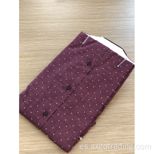 Camisa de manga larga con cuello alto y estampado TC para hombre